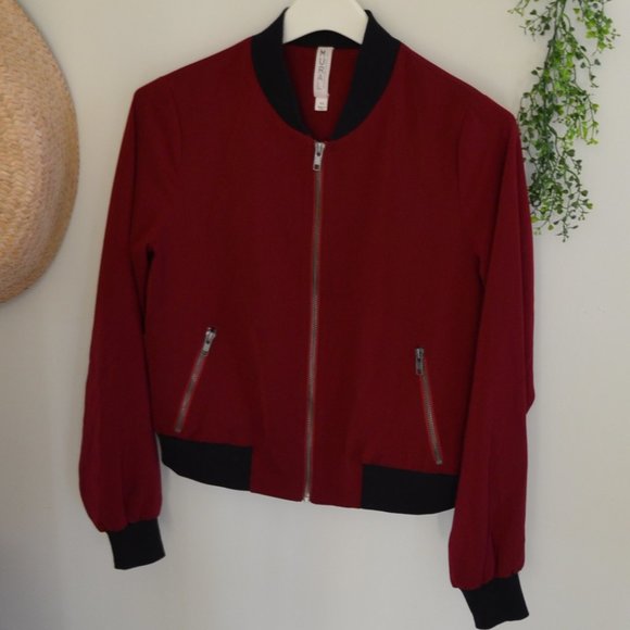 Mural Smooth Elastic Trimmed Bomber Baseball Jacket Womens Size XS - Picture 2 of 12